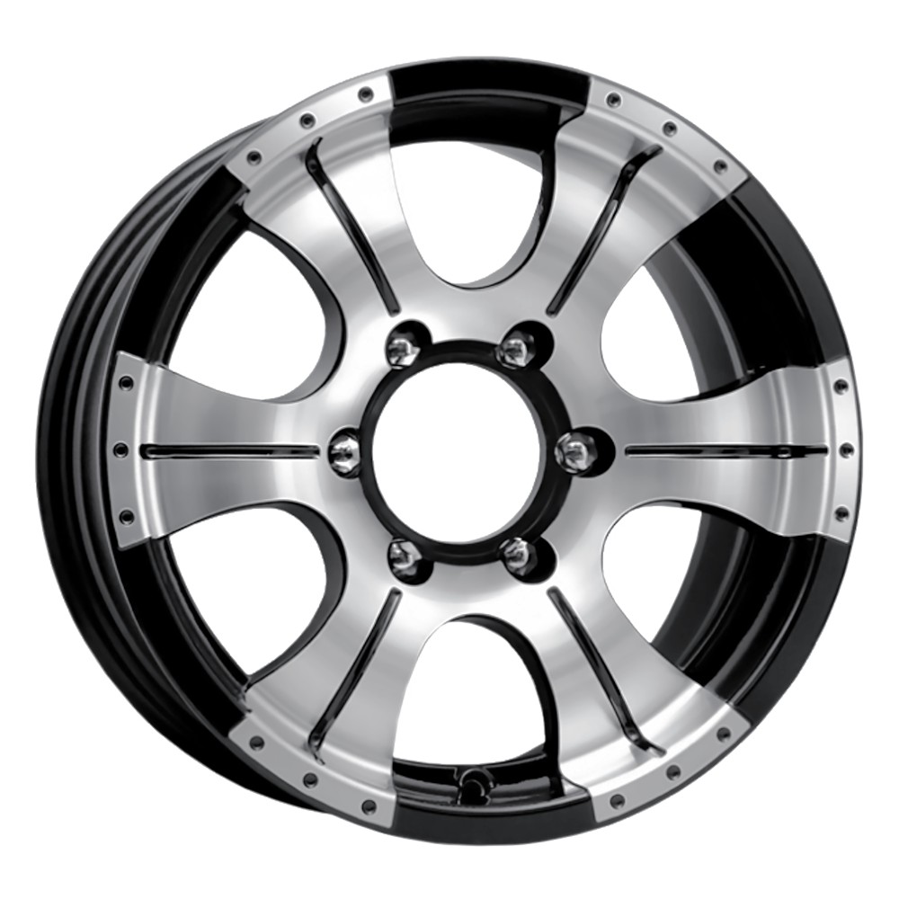 Диск литой 7,0*15 5*139,7 ET-5 D110,1 КиК Байконур алмаз черный