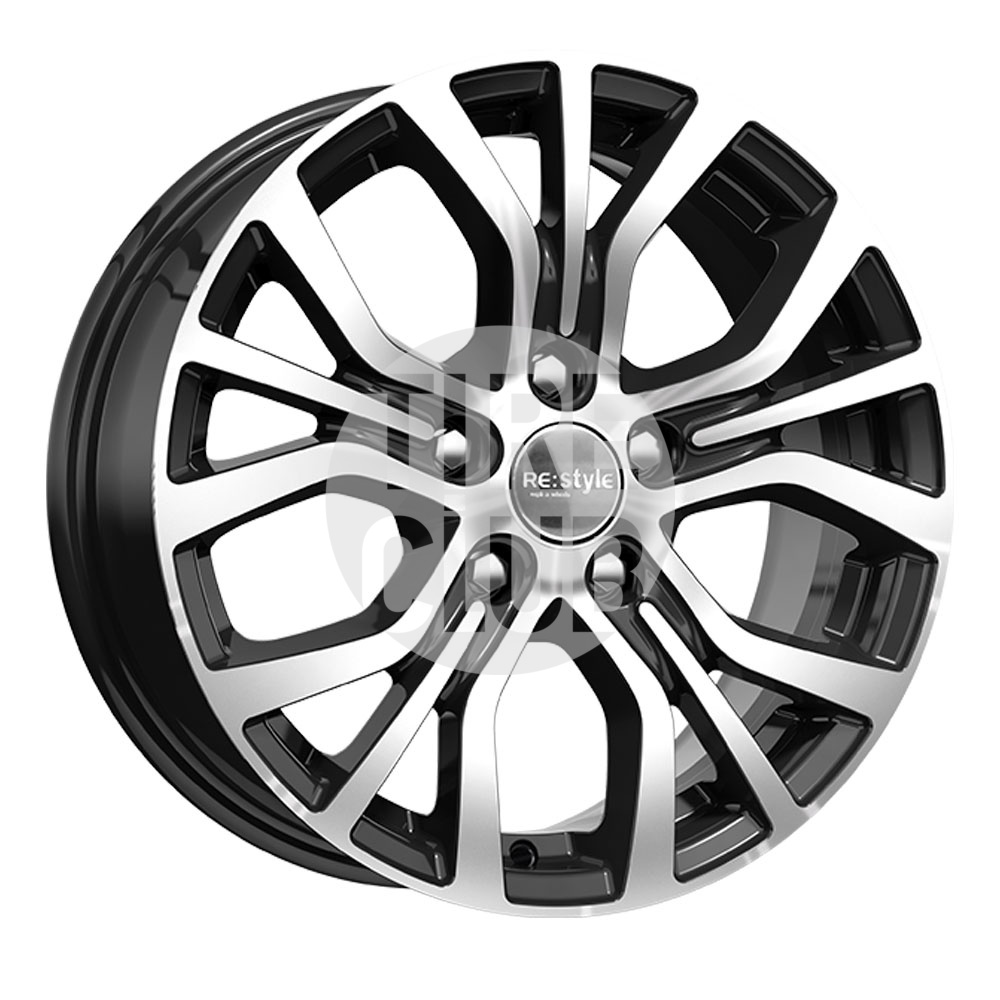 Диск литой 6,5*16 5*114,3 ET40 66,1 КиК КС736 (ZV 16_Qashqai) алмаз черный