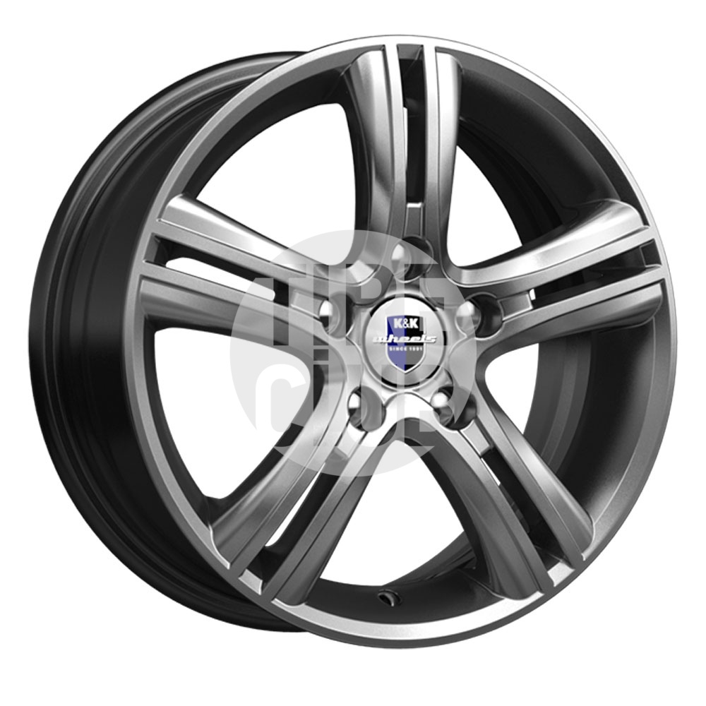 Диск литой 6,5*16 5*114,3 ET38 67,1 КиК КС613 Борелли-оригинал дарк платинум