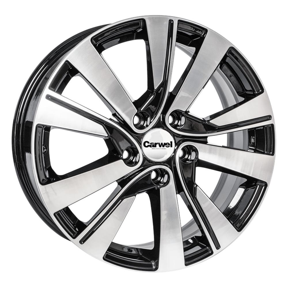 Диск литой 7,0*17 5*114,3 ET51 67,1 Carwel R185 Optima алмаз черный