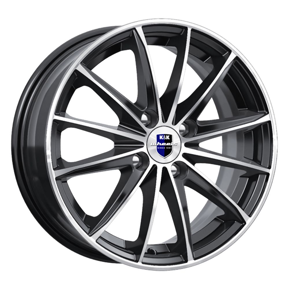 Диск литой 6,0*15 4*100 ET50 D60,1 КиК Пойнт Бланк-оригинал (КС884) алмаз черный SK