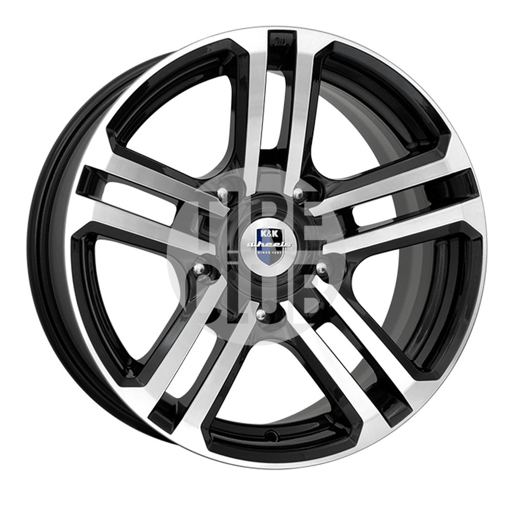 Диск литой 7,0*16 5*139,7 ET5 98,5 КиК Палладика алмаз чёрный