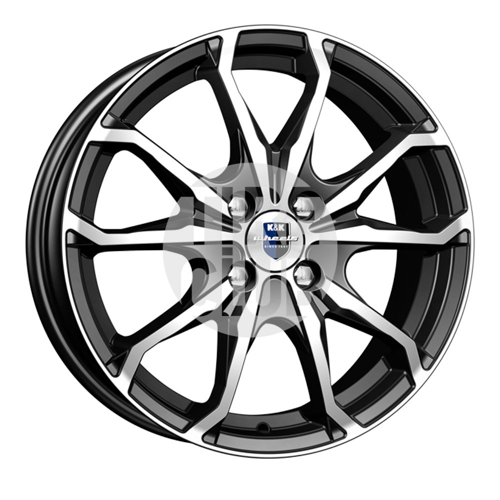 Диск литой 6,0*16 4*100 ET50 60,1 КиК КС733 Brent-оригинал Алмаз чёрный