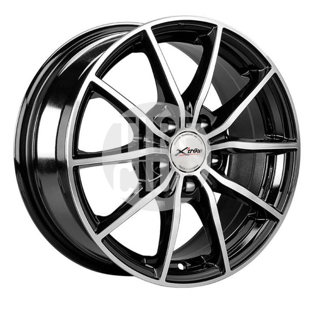 Диск литой 6,5*15 5*114,3 ET45 67,1 X trike X-111 BK/FP