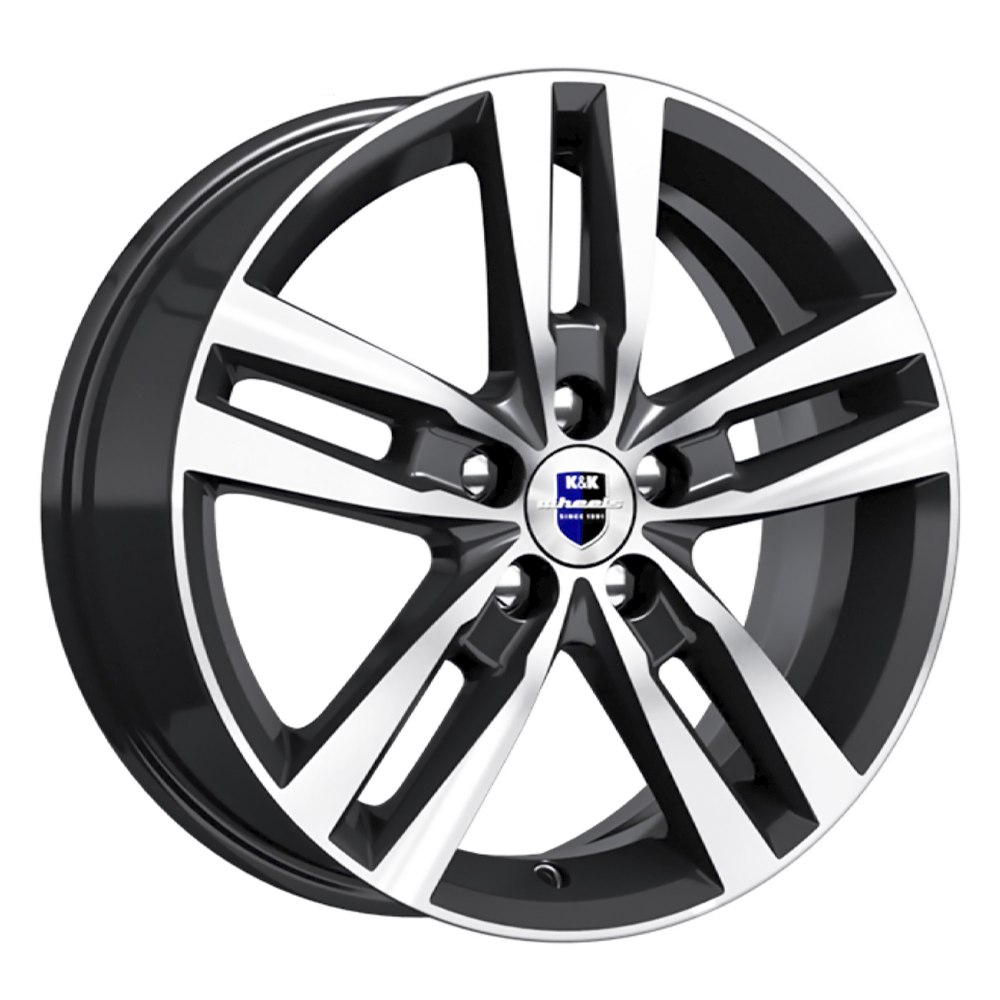 Диск литой 6,5*16 5*114,3 ET45 67,1 КиК КС865 Rassvet алмаз черный SK