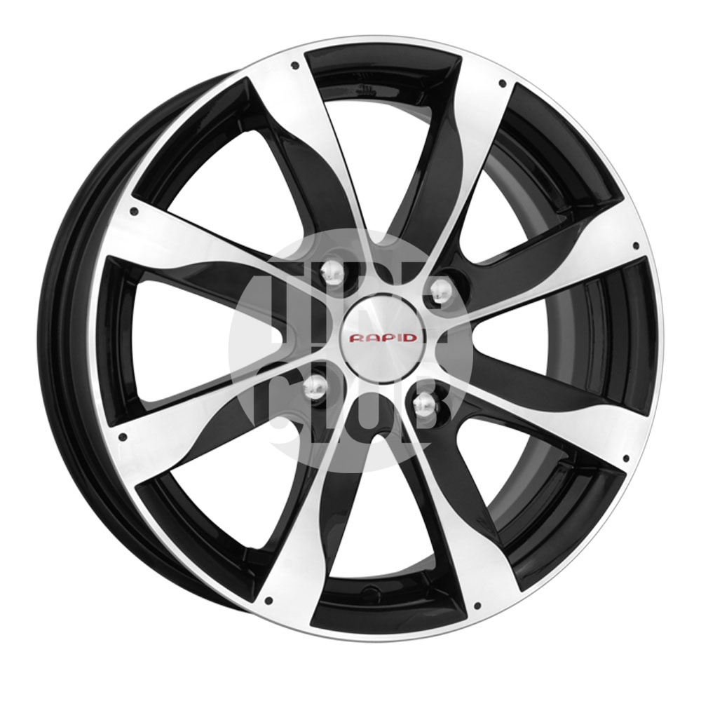 Диск литой 5,5*14 4*98 ET40 58,6 КиК КС480 Джемини алмаз черный