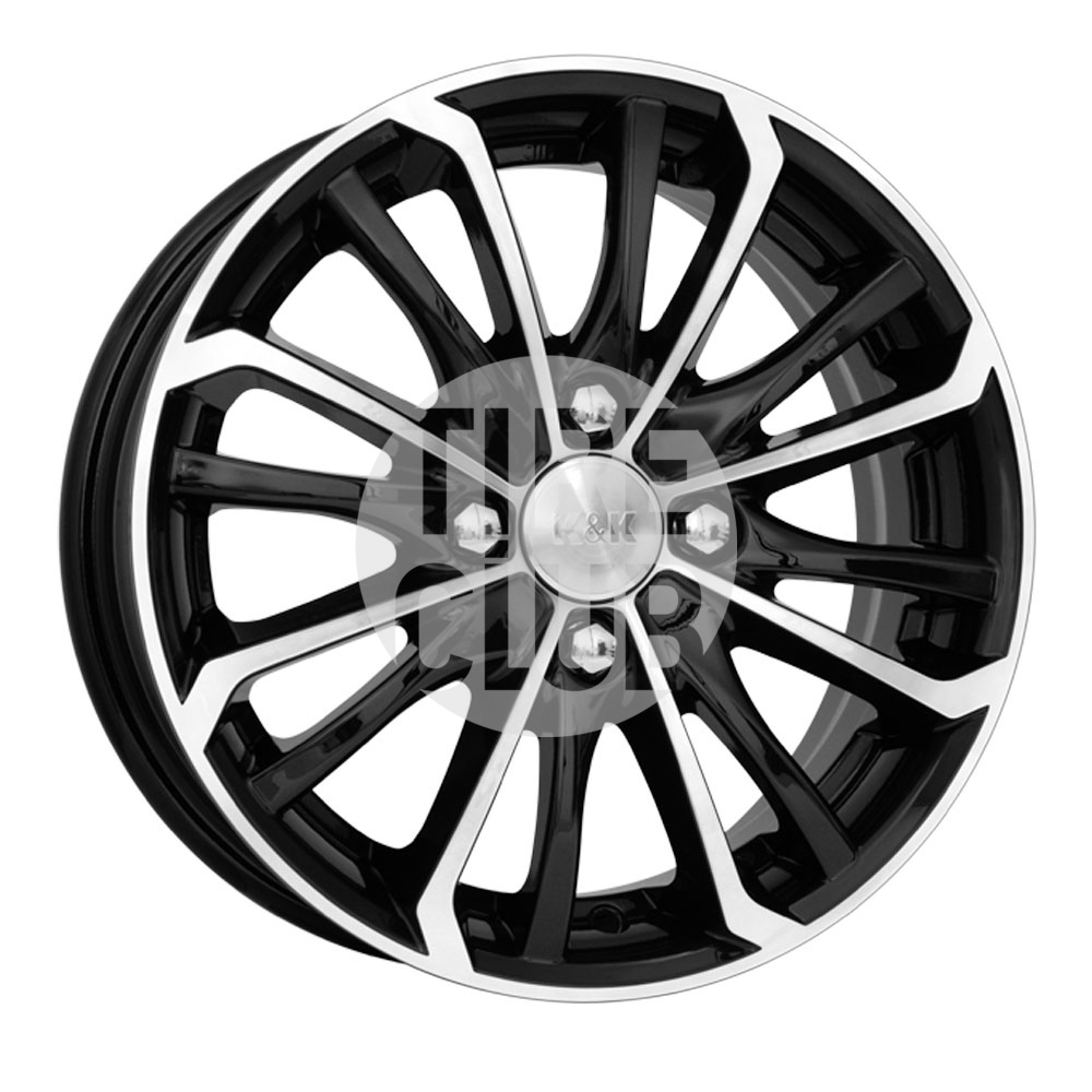 Диск литой 5,5*14 4*98 ET35 58,5 КиК Римэкс алмаз черный