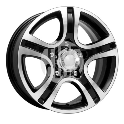 Диск литой 7,0*16 5*139,7 ET35 110,1 КиК КС592 Талисман-Мега алмаз чёрный