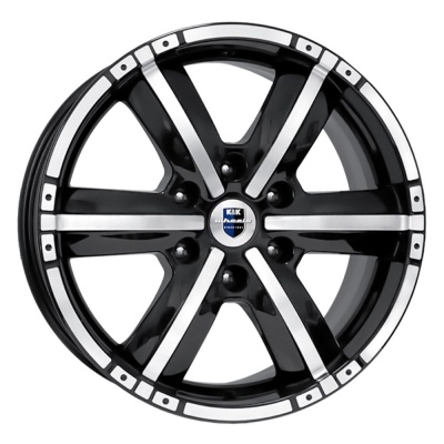 Диск литой 7,5*17 6*139,7 ET46 67,1 КиК КС635 Окинава-оригинал алмаз черный