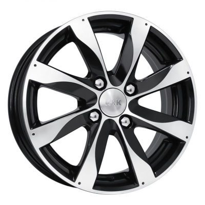 Диск литой 6,0*15 4*100 ET40 D60,1 КиК Джемини-оригинал (КС617) алмаз черный