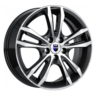 Диск литой 6,0*16 4*114,3 ET40 67,1 КиК Samara-ориг. (КС866) алмаз чёрный