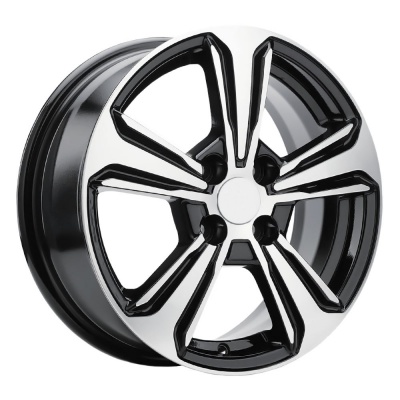 Диск литой 6,0*15 4*100 ET46 54,1 КиК КС777 (15_Solaris II) алмаз черный