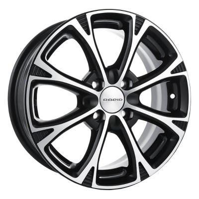 Диск литой 6,0*15 4*100 ET48 54,1 КиК Блюз-оригинал (КС606) Алмаз черный