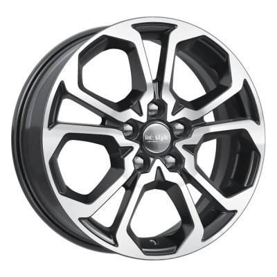 Диск литой 6,5*17 5*114,3 ET50 66,1 КиК КС892 алмаз черный